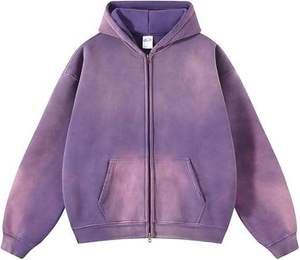 เสื้อมีฮู้ดแบบผูกเชือกสำหรับผู้ชายเสื้อมีฮู้ดแบบระบายอากาศได้เสื้อสวมหัวแบบลำลองผ้าคอตตอนผสมผสมโลโก้ออกแบบได้ตามต้องการ - Product Image 5