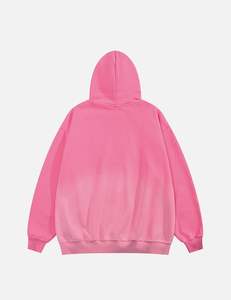 Otoño Streetwear Sudaderas con capucha Diseño forrado Logotipo frontal Impresión de pantalla de seda Digital Tie-Dye Lavado ácido Técnicas de lavado Sólido con capucha - Product Image 2