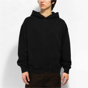 Sweat-shirt d'entraînement d'hiver 2026 100% coton délavé au soleil pour hommes Vêtement de sport respirant imprimé effet vieilli - Product Image 1