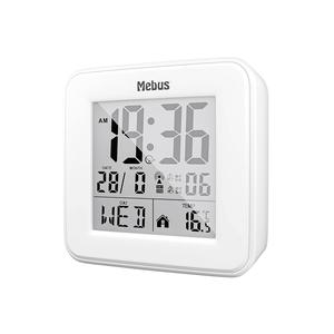 MEBUS MEB Digital <b>Radio</b> Alarm <b>Clock</b> White Desk & Table <b>Clock</b> - Product Image 1