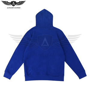 Mode de qualité supérieure personnalisée meilleur matériel Chenille broderie Logo couleur bleue polyester respirant sweats à capuche en coton - Product Image 2