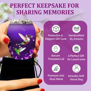 Petites urnes pour souvenirs de cendres humaines-Mini urnes artisanales pour cendres humaines-Urne souvenir élégante pour femme adulte - Product Image 5