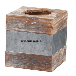 Boîte à mouchoirs en bois de forme carrée de qualité supérieure classique élégant fait à la main top vente vaisselle de table nouvelle boîte à mouchoirs en bois en gros - Product Image 6