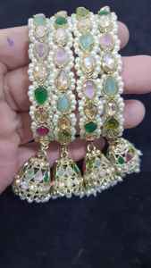 Bracelets de mode ethniques traditionnels fabriqués à la main pour femmes bijoux brodés pour mariages festivals et occasions spéciales - Product Image 3