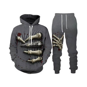 Conjunto Deportivo Unisex de 2 Piezas con Capucha y Franjas Laterales, Personalizable con Logotipo, Traje Deportivo Sólido para Entrenamiento de Invierno, 100% Patchwork - Product Image 1