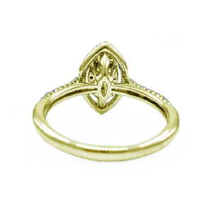 Chine gros bijoux Saint Valentin meilleure qualité platine or jaune diamant naturel rond mince anneau cluster pour femme - Product Image 3