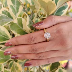 Anillo de compromiso de boda de solitario de Plata de Ley 925 personalizable Rose Cut Lab Grown Diamond IGI Certified para aniversarios - Product Image 5