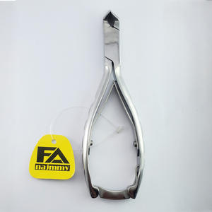 Pinzas para uñas de cutícula de acero inoxidable aprobadas por CE ISO de alta calidad, forma de Luna, doble mango impreso, bloqueo trasero curvo para uso del bebé - Product Image 2