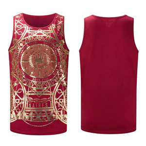 เสื้อกล้ามออกกำลังกายแขนกุดสำหรับผู้ชายผ้าฝ้ายพิมพ์ลายป้องกันป้ายโลโก้ตามสั่ง - Product Image 1