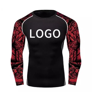GAF Vente flash Rash Guard de yoga Coupe ajustée Style personnalisé Vêtements de fitness pour hommes Chemises de compression à manches longues - Product Image 4