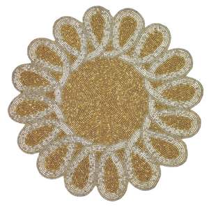 Napperons perlés décoratifs avec broderie de perles de rocaille pour les occasions festives Napperon unique personnalisé en broderie perlée - Product Image 2
