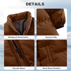 Chaquetas acolchadas de invierno con capucha de nailon para hombre con plumas de pato cálidas ligeras para exteriores con logotipo personalizado - Product Image 6