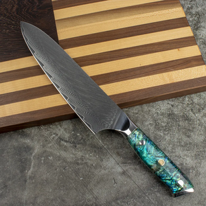 Venta al por mayor personalizado de alta calidad OEM ODM servicio profesional japonés Chef cuchillo Damasco cuchillo de acero con mango para la cocina - Product Image 2