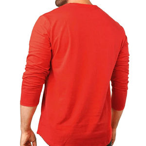 Camisa de Manga Larga para Hombre, Color Sólido, de Alta Calidad, 100% Algodón, Transpirable, Cuello Redondo, en Oferta - Product Image 3