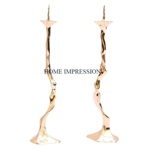 Candelabros de acero metálico pulido de oro rosa, candelabros de Mesa de la mejor calidad para sala de estar y dormitorio para gran oferta - Product Image 1