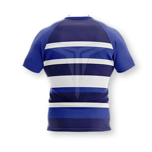 Diseña Tu Propio Logotipo, Camiseta de Rugby Transpirable de Manga Corta de Poliéster para Equipo, Venta Caliente, Cómoda para Hombre - Product Image 2