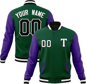 High Quality Custom Embroidery Logo Heavyweight <b>Thick</b> Winter <b>Jackets</b> Cotton <b>Fleece</b> <b>Men</b> and women varsity <b>Jacket</b> - Product Image 6
