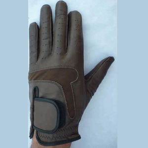 Venta al por mayor guantes de golf personalizados Cobretta cuero guantes de golf para los hombres mejor precio guantes de color marrón oscuro - Product Image 6