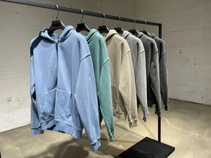 เสื้อฮู้ดเอวลอยแบบมีซิปสำหรับผู้หญิงเสื้อผ้าโอเวอร์ไซส์ - Product Image 3