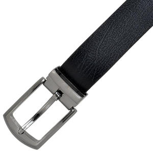 Cinturón informal de cuero negro Vintage para hombre Cinturón de cuero genuino 100% - Product Image 2