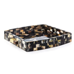 Cuenco de cuerno de búfalo Natural sostenible de diseño clásico, cuenco de cuerno pulido con asa para obsequios, modelo - Product Image 2