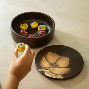 Casserole en bois naturel de style arabe nouvellement conçue pour servir des aliments dans les fêtes d'hôtel chauffe-plats serveur hot pots prix de gros - Product Image 4