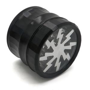 Molinillo de humo Lightning de aleación de aluminio, conjunto de amoladora para fumar de 63mm, aspecto poligonal de cuatro capas - Product Image 3