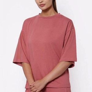 Camiseta Holgada de Algodón Grueso para Mujer, Corte Relajado, Informal, para Uso Diario, Proveedor Mayorista de Marca Privada - Product Image 3