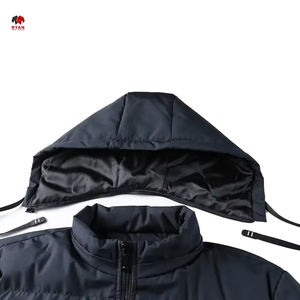 Veste matelassée d'hiver pour homme avec logo personnalisé, OEM ODM, veste matelassée isolée pour homme, veste matelassée légère à capuche pour l'hiver, fabricant - Product Image 5