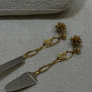 Accesorios para mesa de comedor, juegos de cubiertos de acero con espejo, cubiertos, cubiertos de Metal de aluminio de Color dorado y plateado - Product Image 1