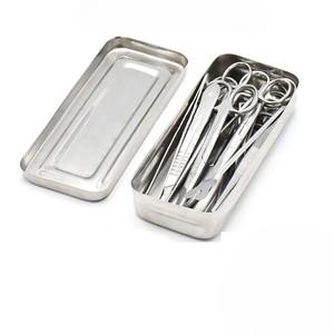 Juego de instrumentos de cirugía menor básica de 13 piezas, herramientas quirúrgicas de acero inoxidable en caja de acero aprobada por CE ISO, fuente de alimentación manual - Product Image 3