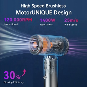Secador de Pelo Iónico de Alta Velocidad, Precio de Fábrica, para Salón, Hotel, Hogar, RV, Uso en Exteriores, para Cabello Largo, Portátil, Mini, Motor DC sin Escobillas de 1400W - Product Image 4