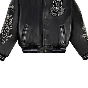 Hot Selling Avirex Men's Premium Winter Jacket Genuine Leather Windproof <b>Waterproof</b> Plain Dyed All Sizes Available - Product Image 5