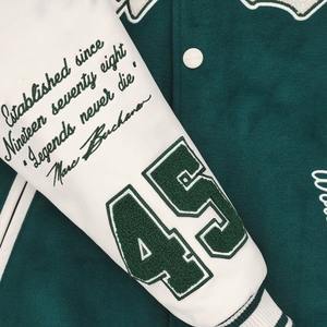 Hermosa chaqueta de lana deportiva personalizada para hombre al por mayor, chaqueta universitaria de color sólido, Letterman diseño informal, primavera recubierta de Pakistán - Product Image 3