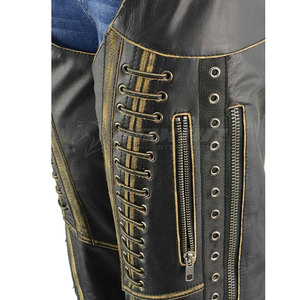 Cuero de vaca hecho a mano para montar a caballo Chaps para exportar ventilados para montar a caballo Para climas cálidos - Product Image 3