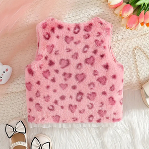 Chaleco reversible de plumón para niñas con estampados coloridos y relleno cálido Precio al por mayor Chaleco para niñas - Product Image 2