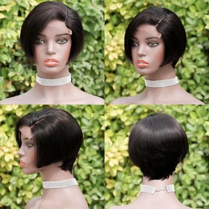 Barato Perruque 13x4 pelo para negro Weavelace Frontahairxie corte rizado mujeres peluca, HD L100 pelo brasileño corto pelucas de encaje completo 180% - Product Image 6