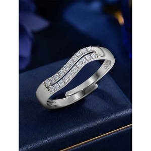 Anillos de Plata de Ley 925 de Primera Calidad para Mujer, Chapados en Rodio con Diamantes o Circonitas, Diseño Numérico, Joyería para Hombre - Product Image 2