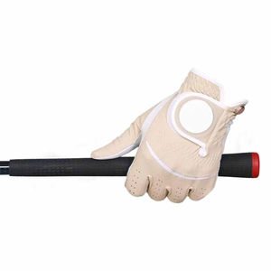 Guantes de golf Antideslizante Blanco y azul Cabretta Guantes de cuero Hombres/hombres Transpirable Alta calidad - Product Image 6