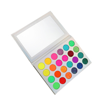 Palette de fards à paupières longue tenue 24 couleurs - Hautement pigmentée, palette de maquillage professionnelle avec emballage sécurisé et adapté aux voyages