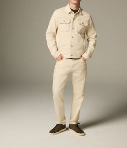 Latest Mens Denim Jacket Full Sleeve <b>Light</b> Wash Jeans Jacket Casual Streetwear High Street Fashion Slim Fit Regular Front Fleece - Product Image 3