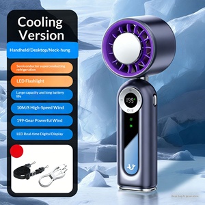 Ventilador Portátil 199 Speed <span class=keywords><strong>Mighty</strong></span>, Ventilador de Vaporización con Refrigeración por Agua, Batería Recargable USB, Mini Ventilador de Mano con Pantalla LED y Rociador de Agua - Product Image 1