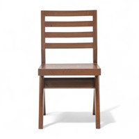 Chaises de salle à manger modernes de luxe en teck à lattes, pieds en V, en bois massif, écologiques, pour la maison, le bar, le parc, la salle de sport, l'école