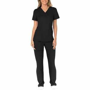 Conjunto de Uniforme Médico para Mujer, Fabricación OEM/ODM, Color Personalizado, Parte Superior y Pantalones, Uniforme de Hospital, Suministro al por Mayor para Exportación - Product Image 1