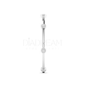 Round Cut Flush Moissanite Diamond <b>Bangles</b> <b>Antique</b> <b>Gold</b> Plated Silver <b>Bangle</b> Elegant Gift for Women - Product Image 2