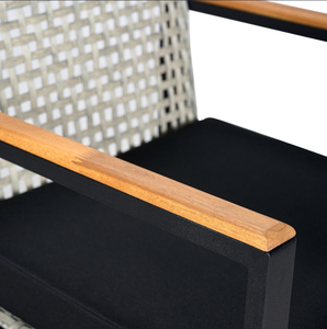 Gran oferta, juego de conversación de Patio duradero y cómodo de 4 piezas para muebles de exterior y jardín para sala de estar, comedor, hoteles - Product Image 5