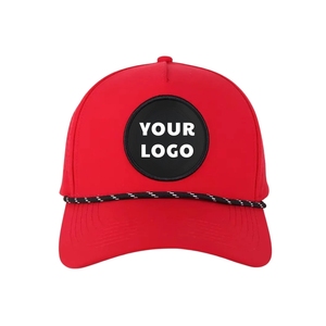 ผู้ผลิตเสื้อผ้ากอล์ฟ หมวกกอล์ฟแบบสั่งทำ 5 แผง แบบ Snapback  ปักลายฉลุด้วยเลเซอร์  โลโก้ปัก  หมวกประสิทธิภาพสูง  เชือกแบบสั่งทำ - Product Image 1