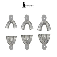 Tray Impresi Gigi Manual Berkualitas Tinggi Profesional, Ringan, Dapat Digunakan Kembali, Bersertifikat CE, Bahan Stainless Steel, OEM, Laris Terjual