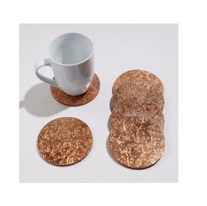 Sous-verres en laiton faits à la main, écologiques et réutilisables de haute qualité, 4 pièces, tapis pour verres à bière, pour restaurant, hôtel, usage domestique, boissons - Product Image 4