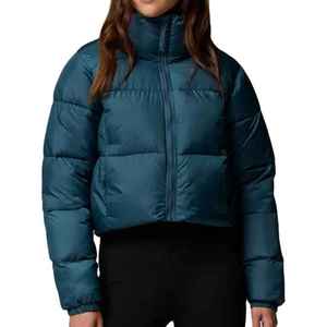 High Quality Wholesale Women's Clothing Short <b>Cropped</b> Zip up Bomber Puffer Winter Ladies <b>Jackets</b> Coats for Women - Product Image 1